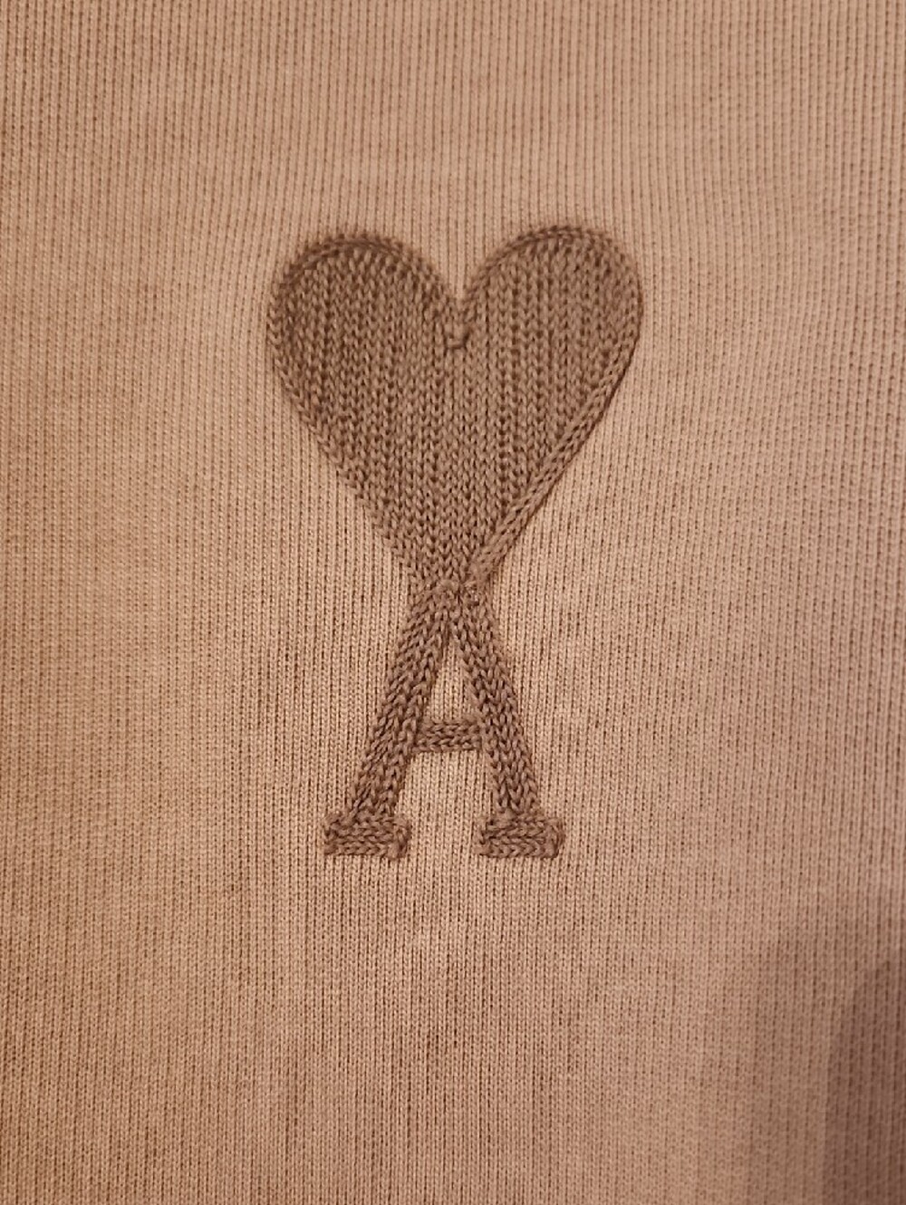 Ami Alexandre Mattiussi Tan Heart 'A' Logo Hoodie XXS Oversized - Picture 2 of 6
